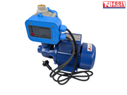 Pressure pump front angled view with automatic pump control unit and power cable