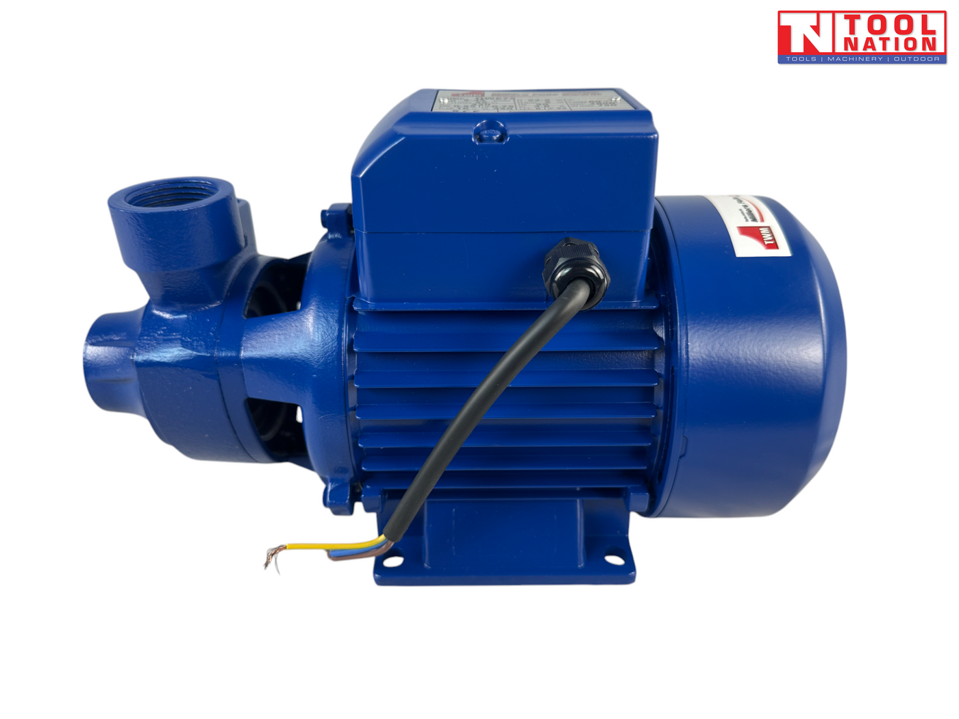 Water pump side view with power cable
