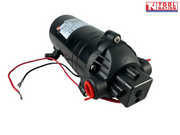 12V pressure pump angled rear view with wiring