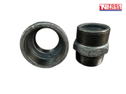 2 piece steel adaptor kit with two threaded fittings