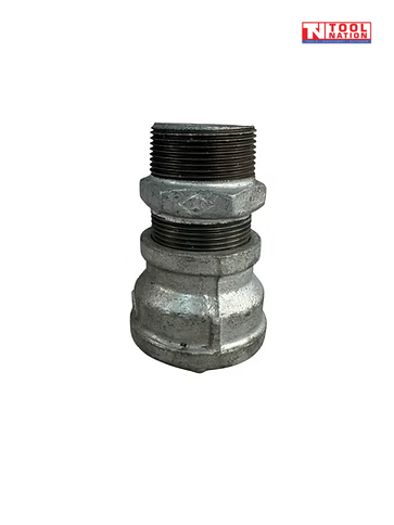 Steel adaptor fitting close-up