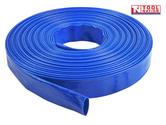 Blue PVC layflat hose roll