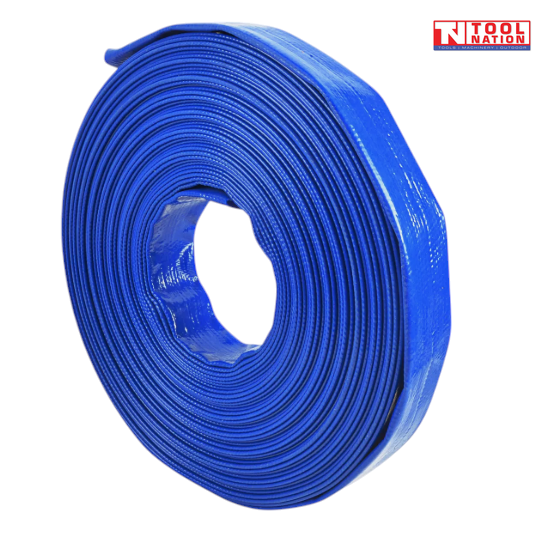 Blue PVC layflat hose roll