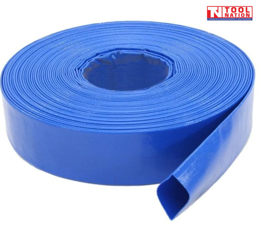 Blue PVC layflat hose roll
