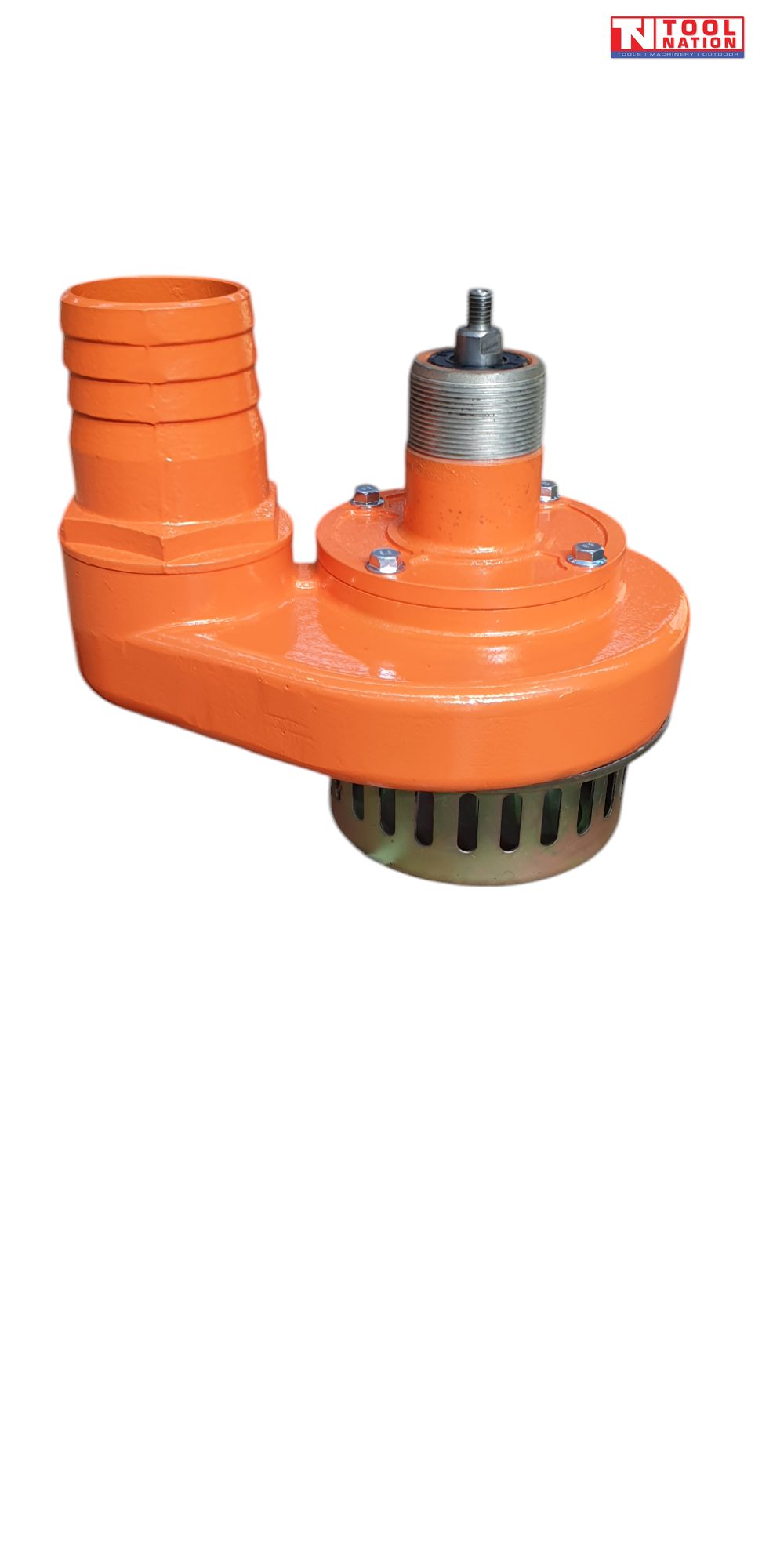 Orange flexible drive pump head close-up