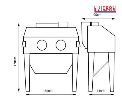Industrial Sandblasting Cabinet - Sb6000
