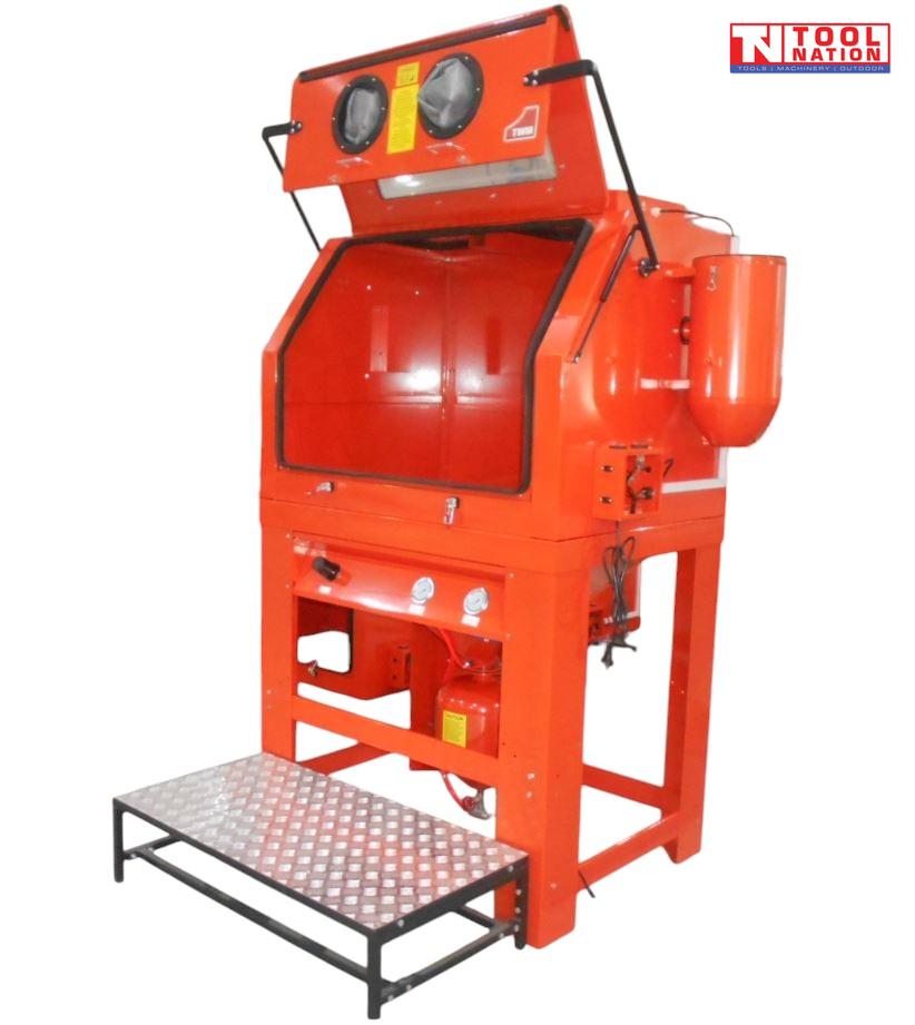 Industrial Sandblasting Cabinet with Pressurized Blasting Tank