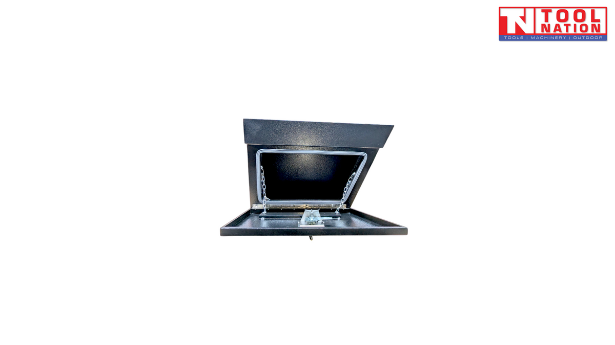 Black Right Side Tool Box 650×250×420mm Steel 15kg