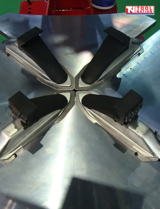 Motorcycle Tyre Changer Adaptor Set 4 Piece Hardened Steel Rim Clamping