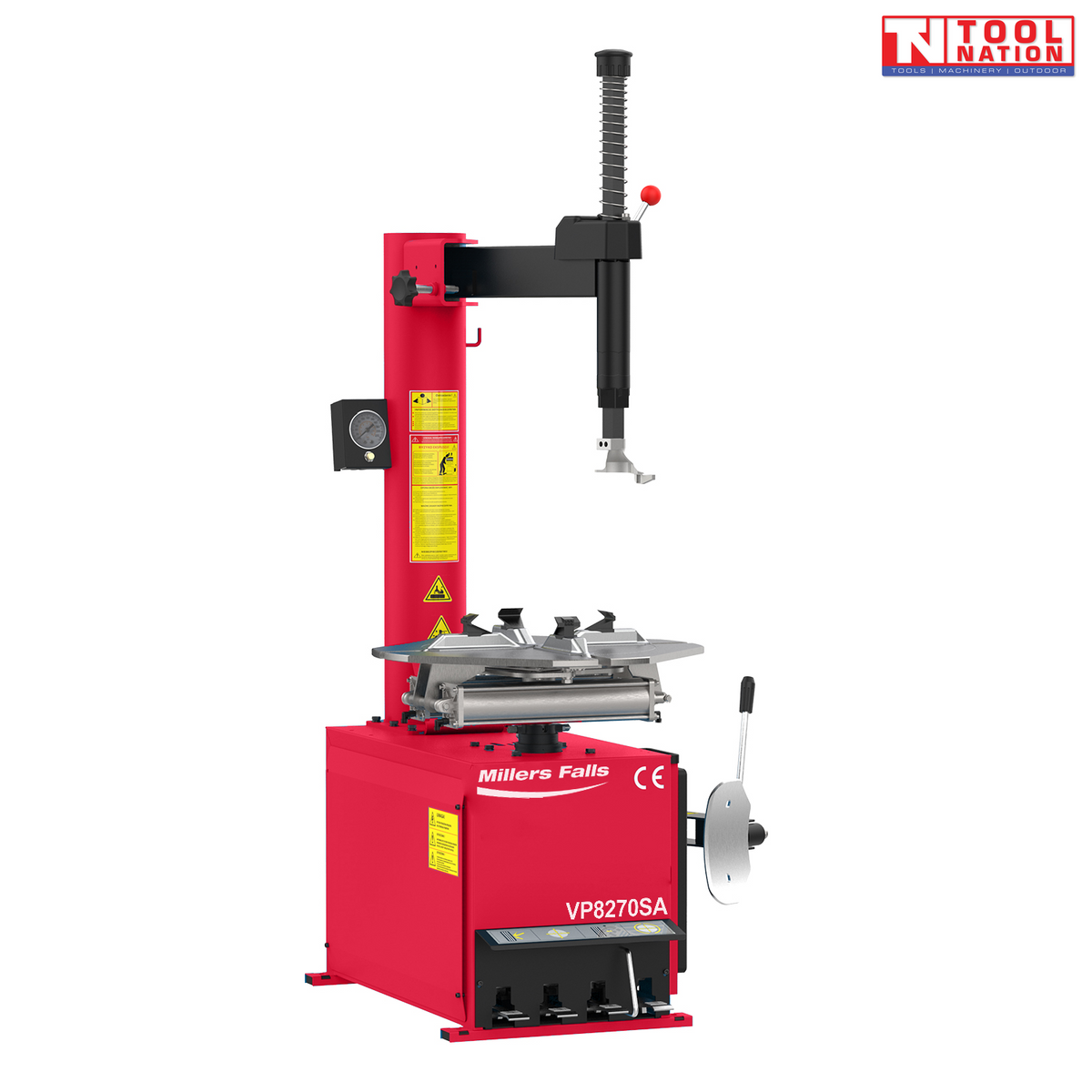 Semi Automatic Tyre Changer Swing Arm 24in Capacity Car Wheel Rim Machine