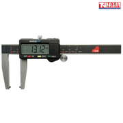 Digital vernier caliper with LCD display for precise internal and external measurements in mm and inches