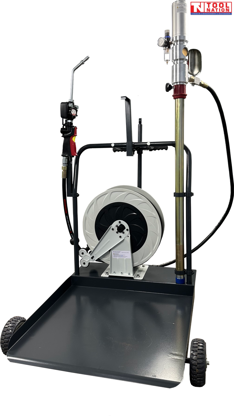 Air Operated Oil Dispenser Pump Trolley with Digital Meter 220L Drum Mobile