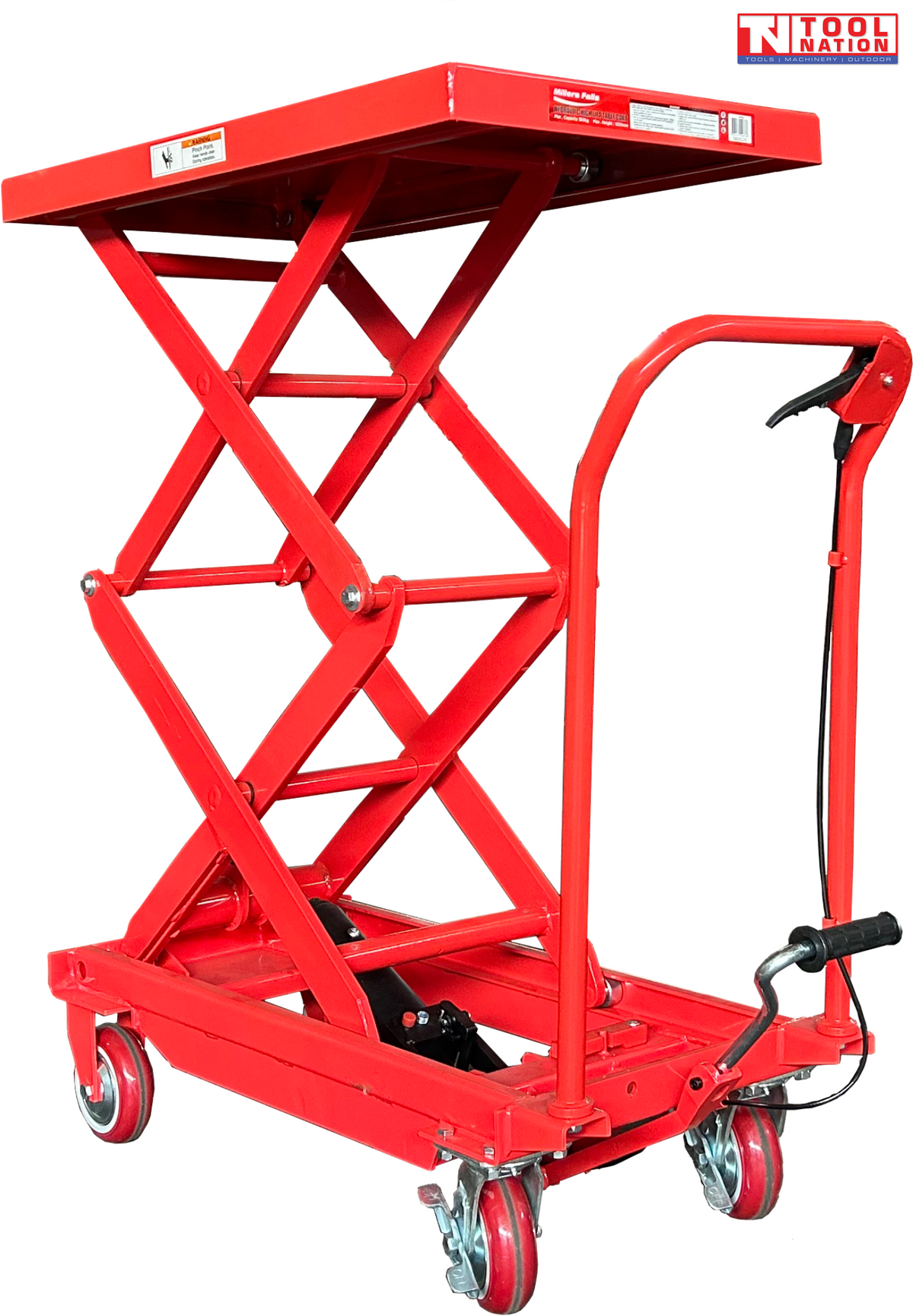 Double Scissor Hydraulic Table Cart 350kg Capacity 1500mm Lift Heavy Duty