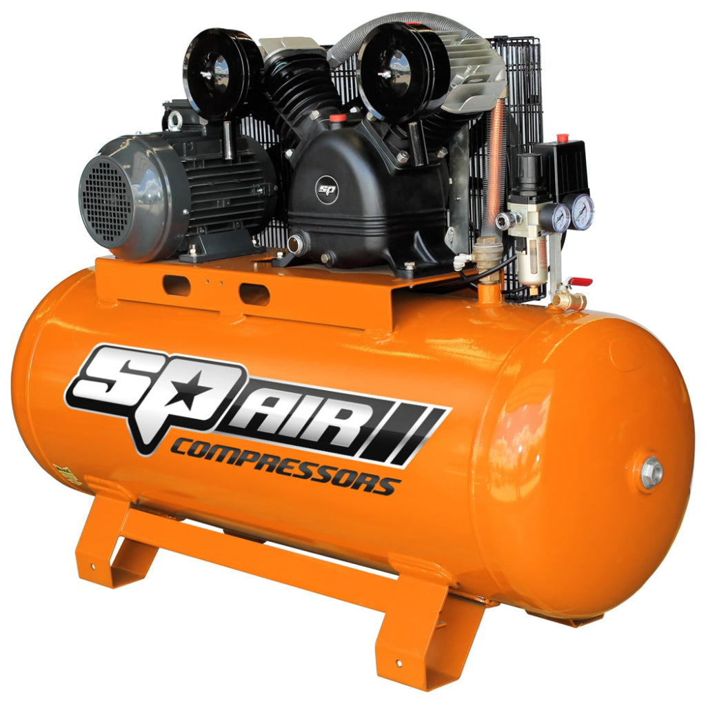 AIR COMPRESSOR - TRIPLE CAST IRON STATIONARY - 5.5HP 3 PHASE