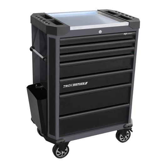 TECH SERIES ROLLER CABINET - 7 DRAWER - DIAMOND BLACK