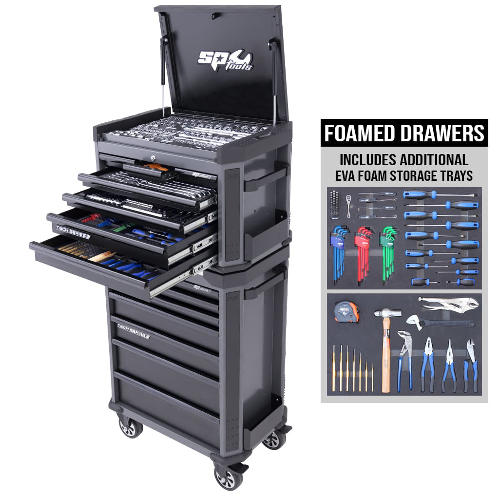 Tech Series Tool Kit - 282pc - Metric/SAE - Diamond Black - Bonus EVA Storage Trays